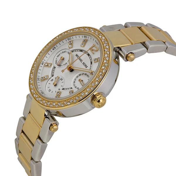 Michael Kors Women’s Quartz Stainless Steel Silver Dial 33mm Watch MK6055