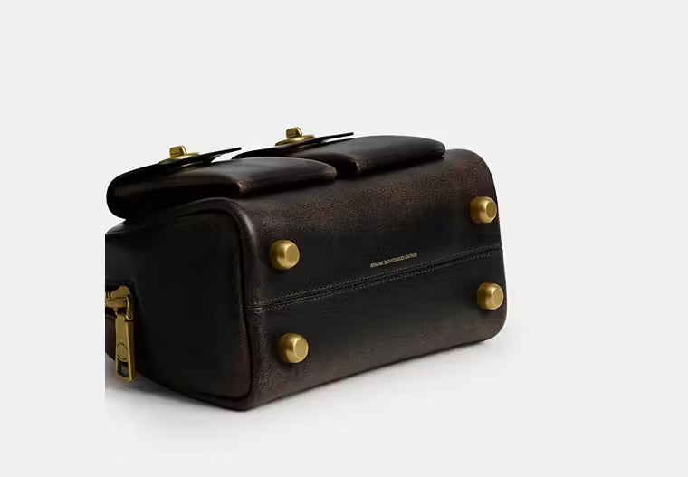 Coach Twin Turnlock Bag 20 In Loved Leather