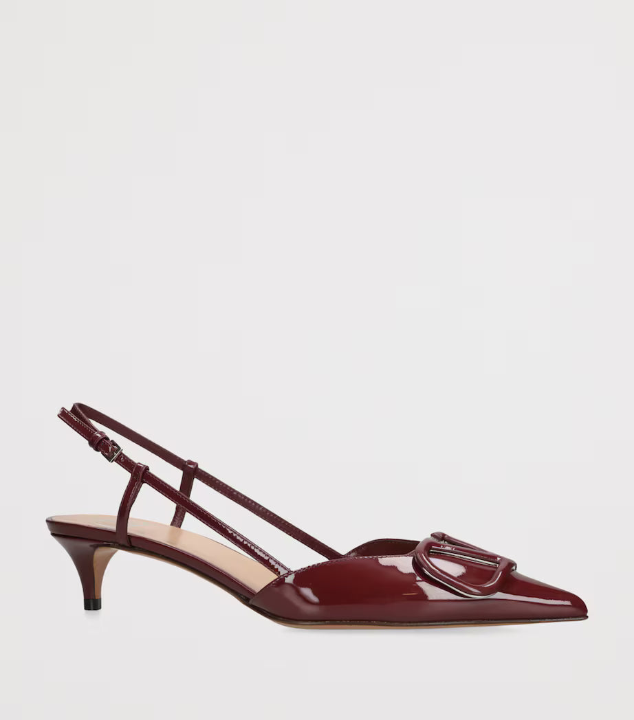 Valentino Garavani Patent Leather VLogo Slingback Pumps