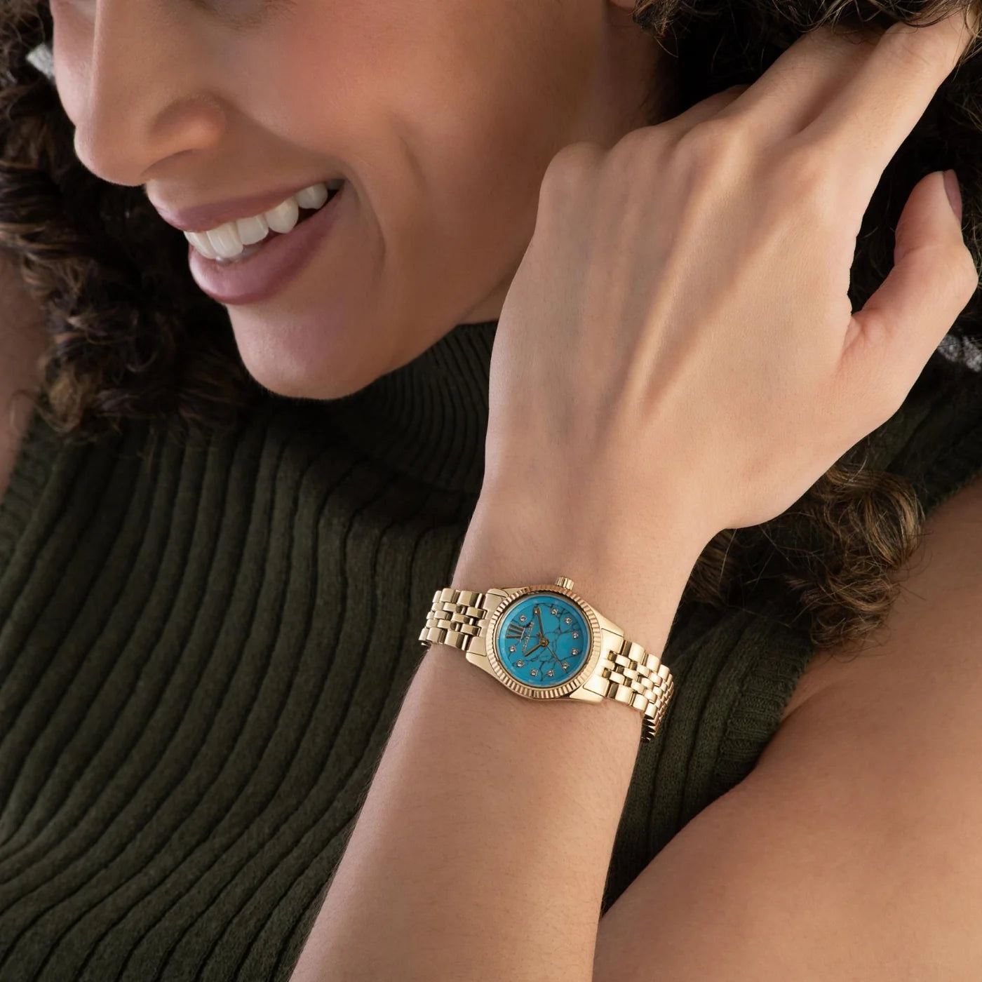 Michael Kors Petite Lexington MK4813 - Women's Gold-Tone Steel Watch