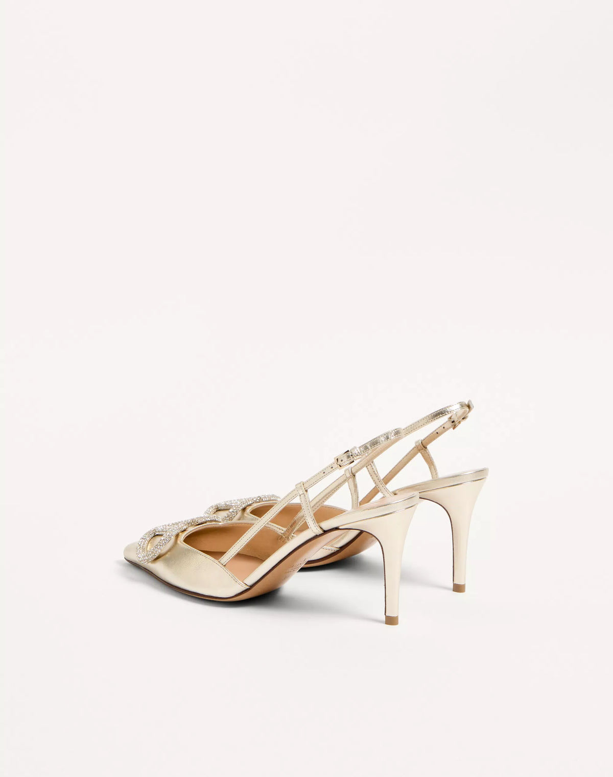 Valentinoi Garavani VLogo Glow Laminated Nappa Slingback Pump 80 Mm / 3.15 In.