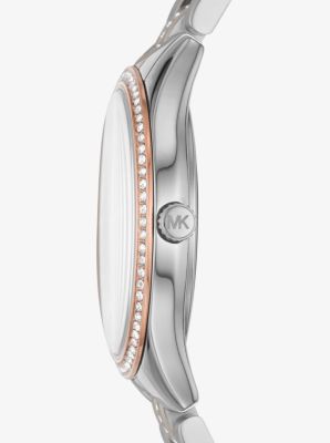 Michael Kors Mini Lauryn Pavé Two-Tone Watch MK4738