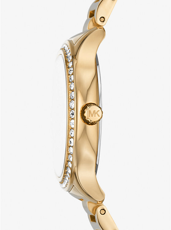Michael Kors Sage Pavé Gold-Tone Watch MK4805