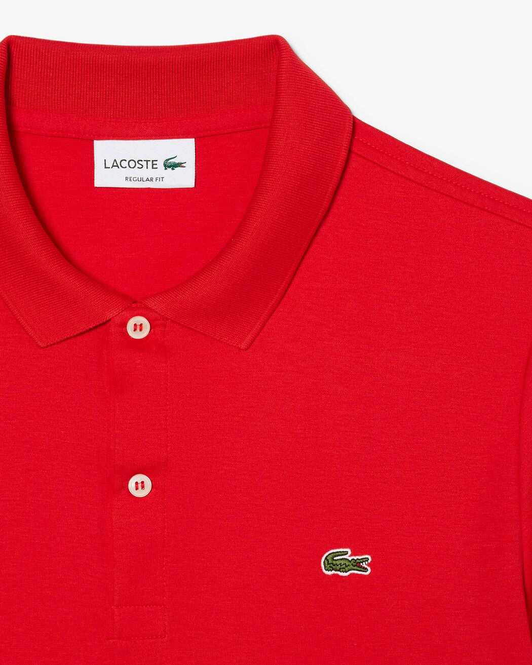 Lacoste Regular Fit Cotton Pima Polo Shirt in Red