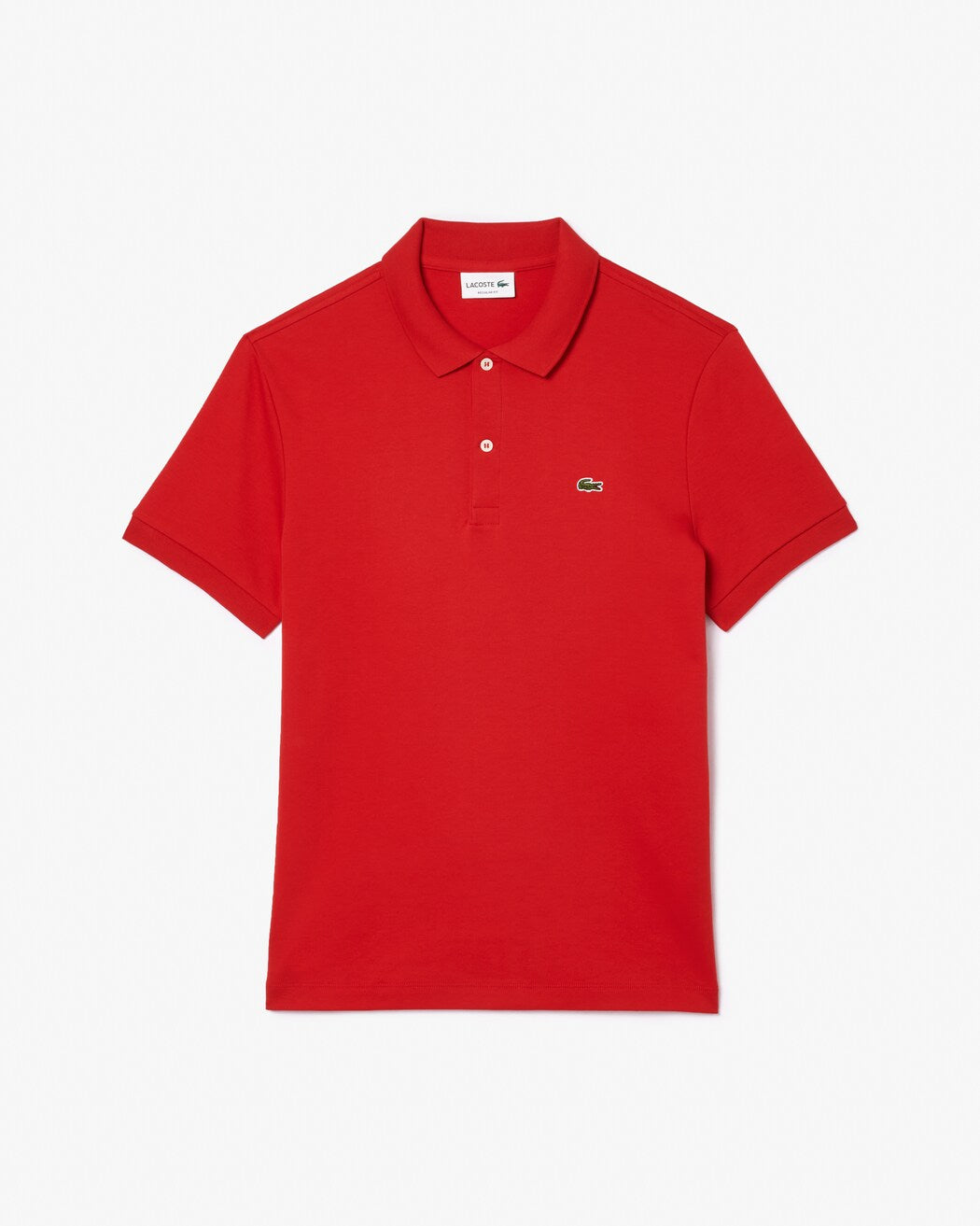 Lacoste Regular Fit Cotton Pima Polo Shirt in Red