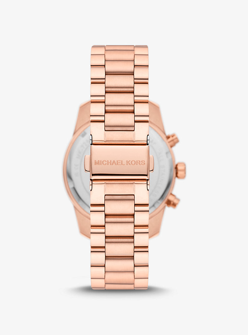 Michael Kors Lexington Pavé Rose Gold-Tone Watch MK7242