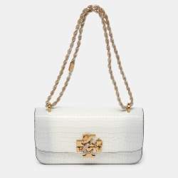 Tory Burch Eleanor Small Croc Embossed Leather