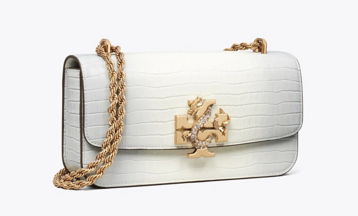Tory Burch Eleanor Small Croc Embossed Leather