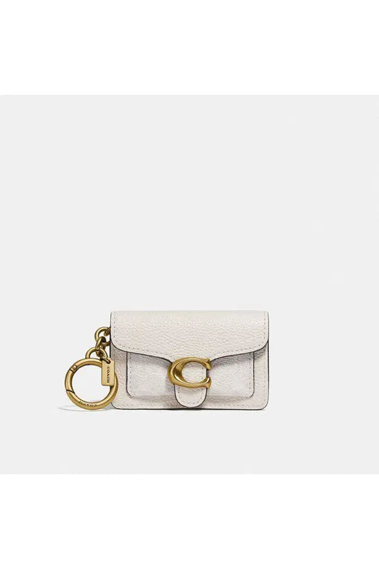 Coach  mini tabby bag charm in signature canvas