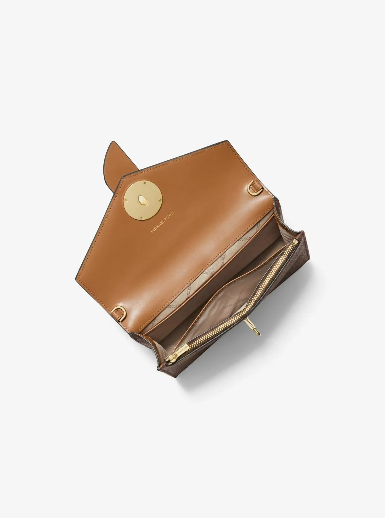 Michael Kors Medium Logo and Leather Convertible Crossbody Bag
