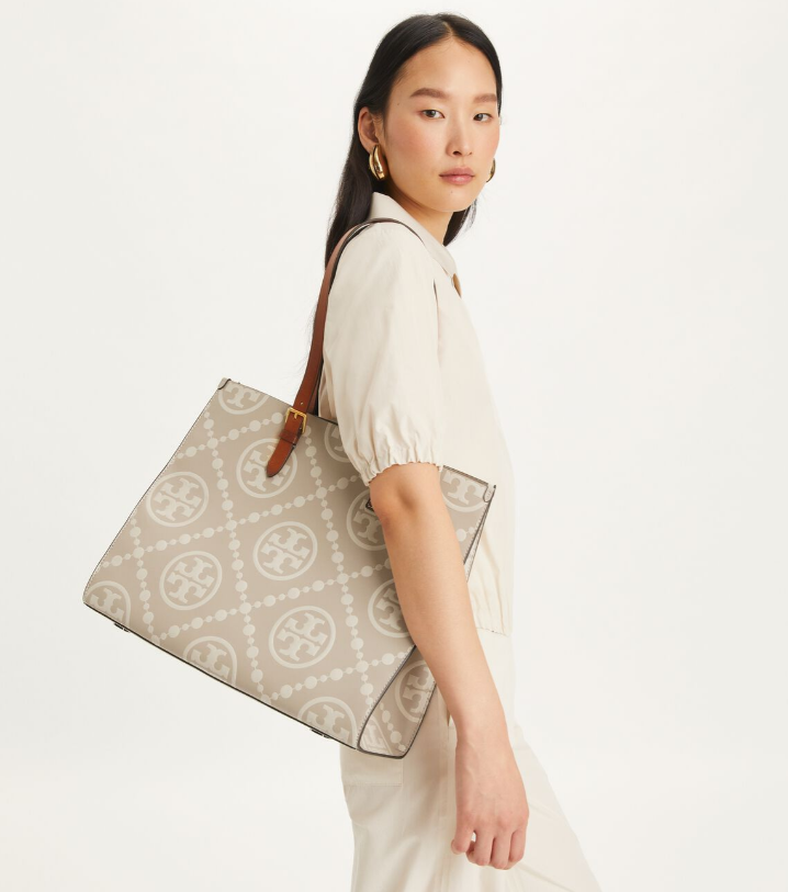 Tory Burch Large T Monogram Contrast Embossed Tote bag