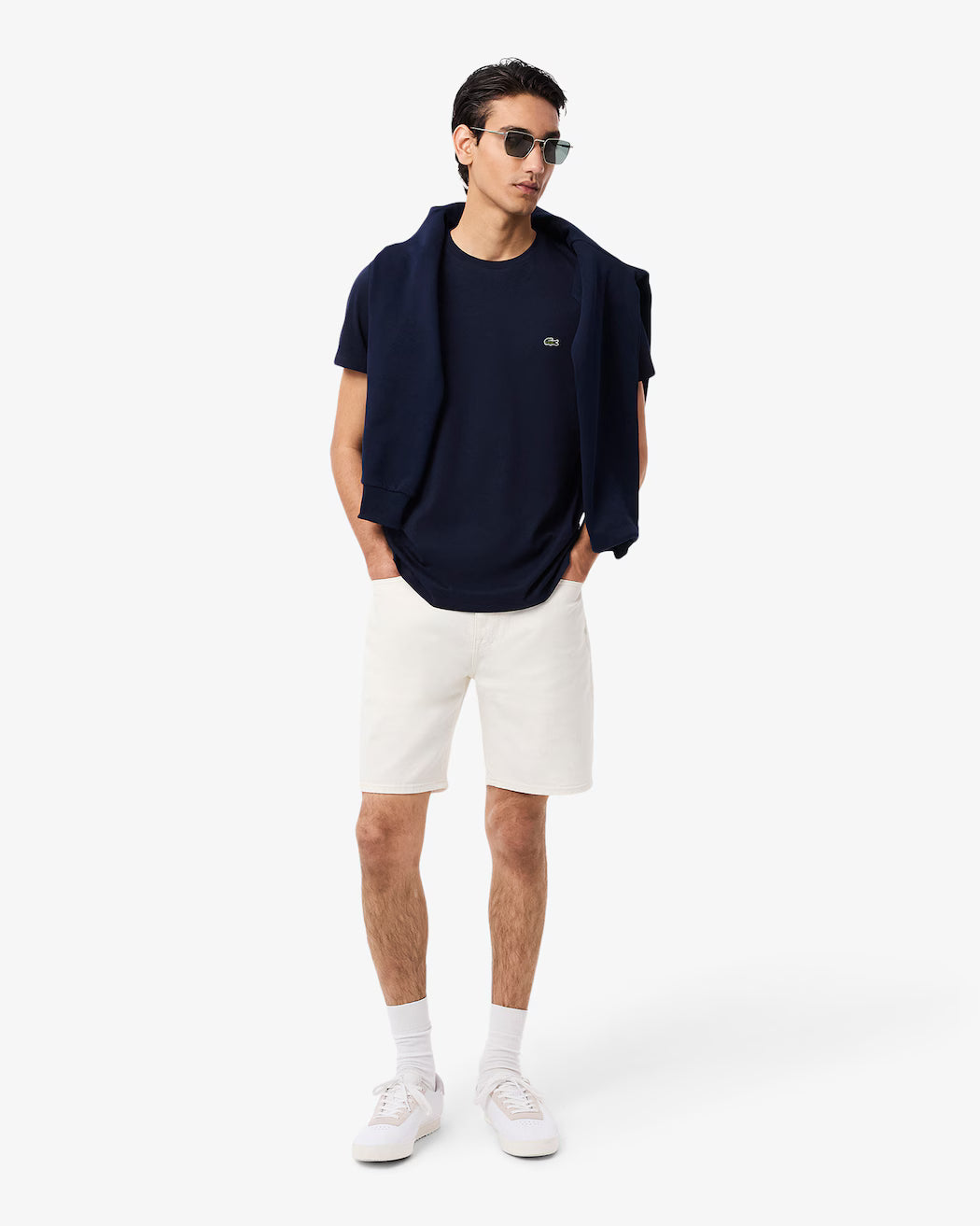 Lacoste Pima Cotton T-shirt in Navy Blue