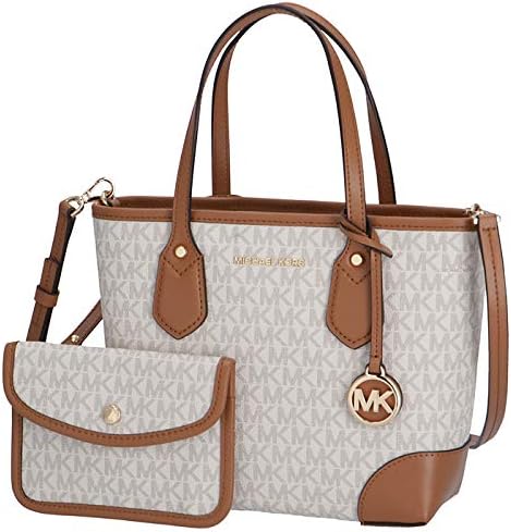 MICHAEL MICHAEL KORS EVA Medium Logo Tote Bag in White