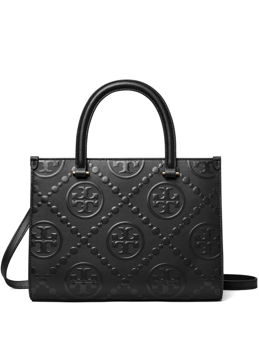Tory Burch T MONOGRAM TOP-HANDLE EMBOSSED TOTE Medium