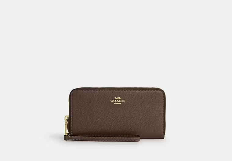 Coach Long Zip Around Wallet With Detachable Card Case