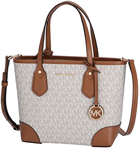MICHAEL MICHAEL KORS EVA Medium Logo Tote Bag in White