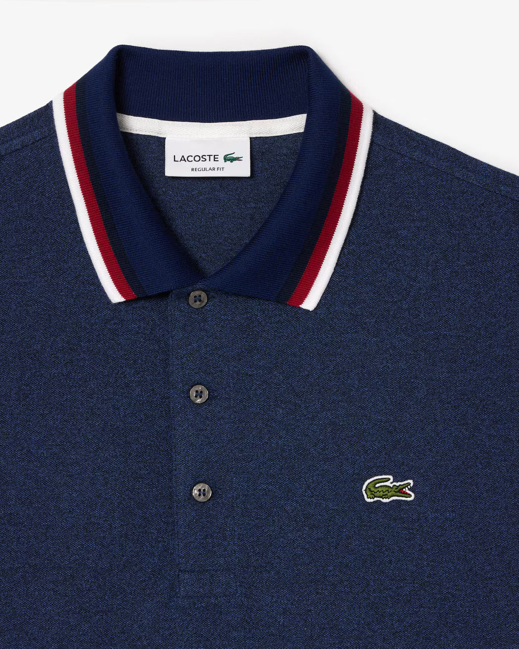 Lacoste Men's Regular Fit Stretch Mini Piqué Polo in Navy Blue