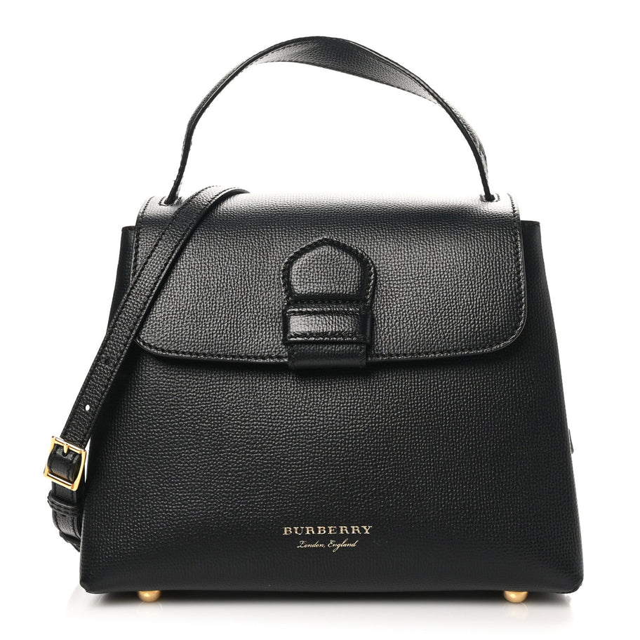 Burberry Derby Calfskin House Check Small Camberley Black