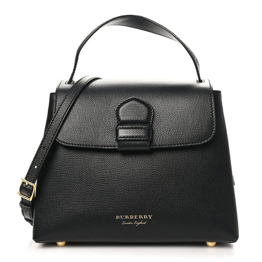 Burberry Derby Calfskin House Check Small Camberley Black