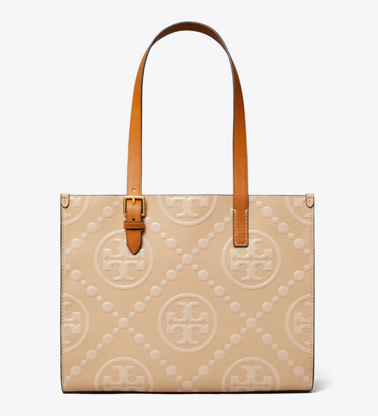 Tory Burch Small T Monogram Contrast Embossed Tote