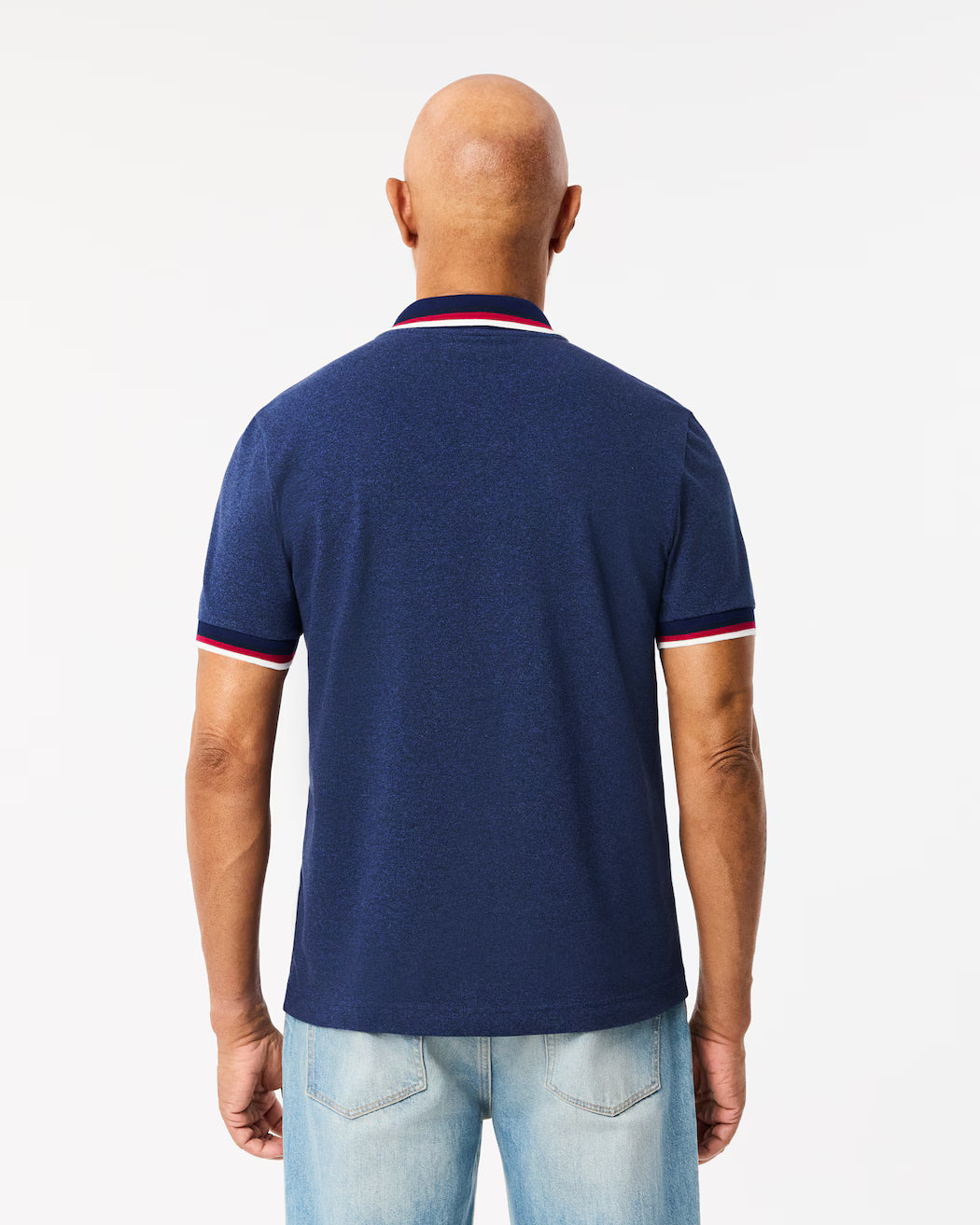 Lacoste Men's Regular Fit Stretch Mini Piqué Polo in Navy Blue