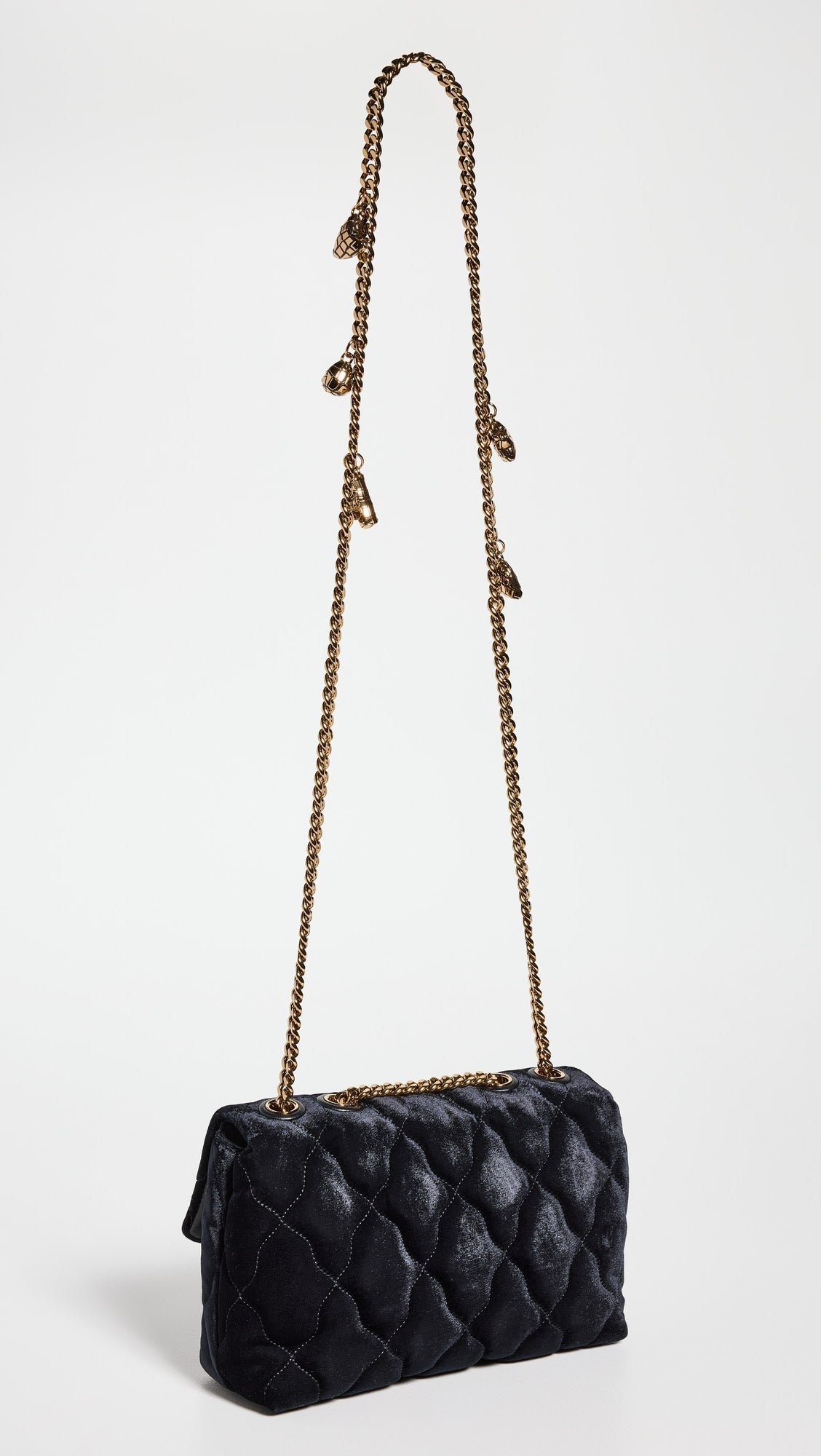 Tory Burch Kira Velvet Small Convertible Shoulder Bag in black