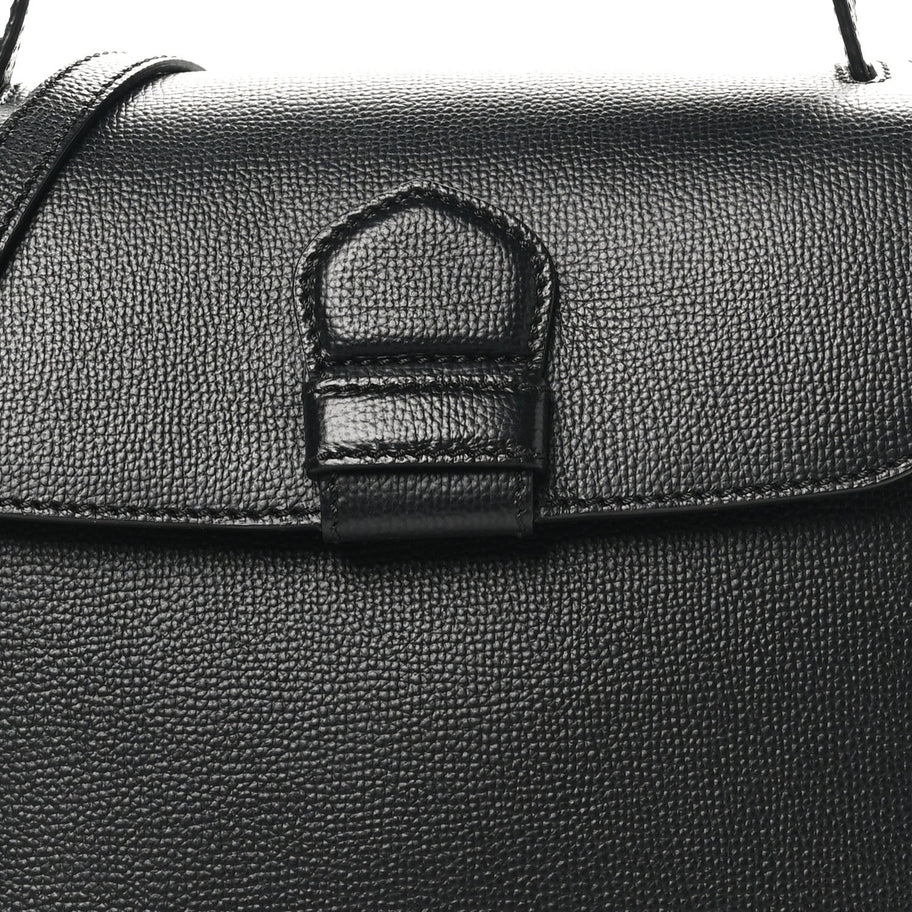 Burberry Derby Calfskin House Check Small Camberley Black