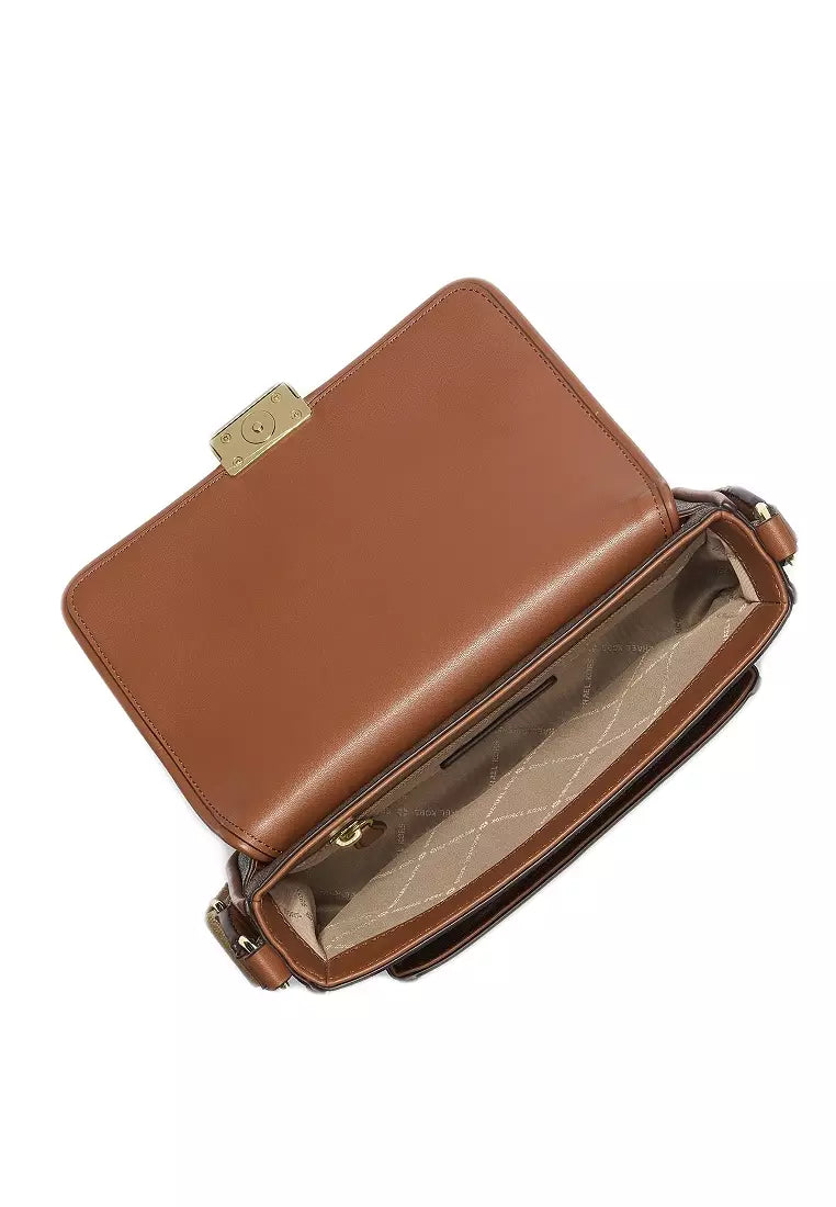 ichael Kors Bradshaw Medium Logo and Leather Messenger Bag