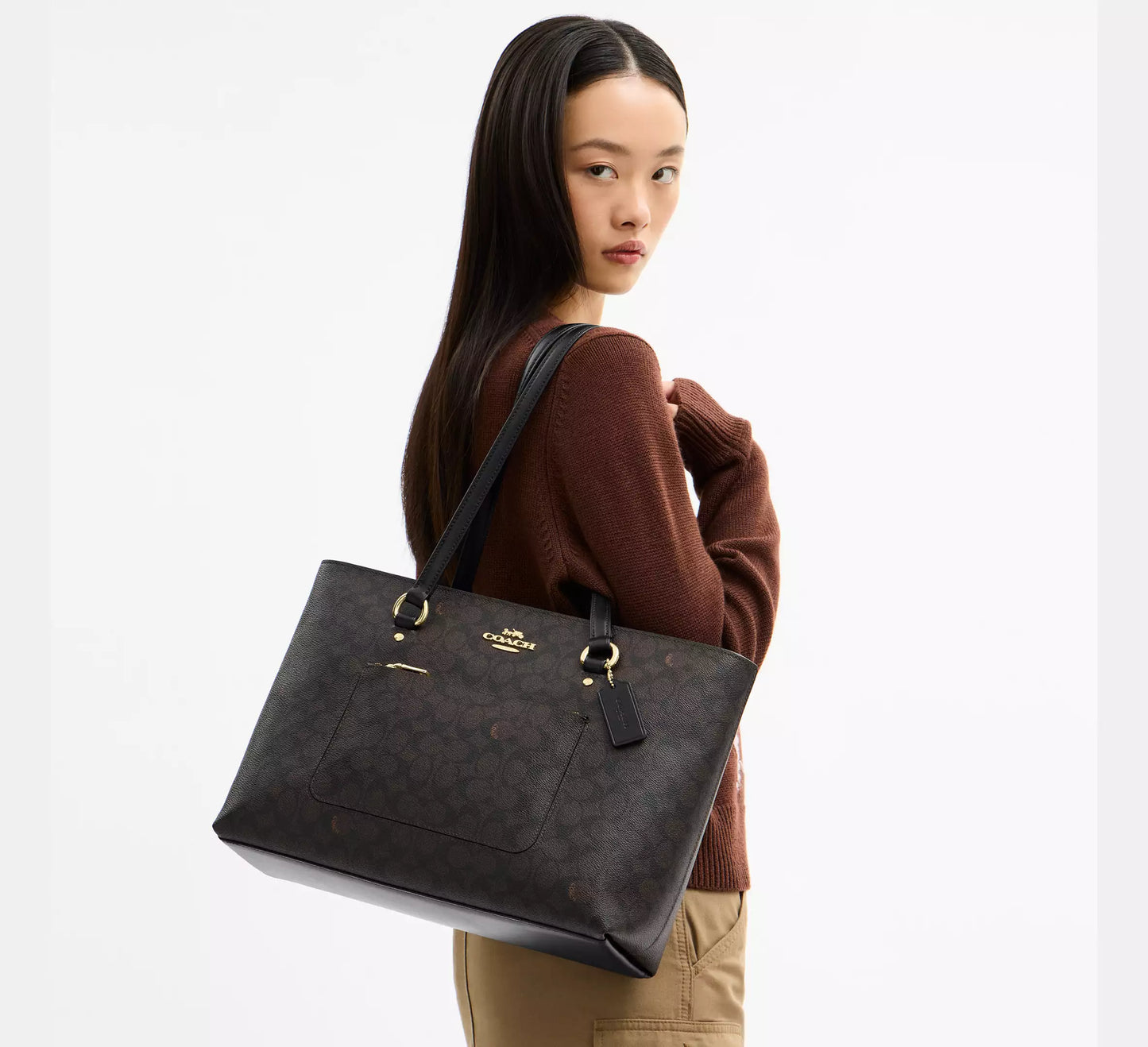 Coach Station Tote Bag In Signature Canvas