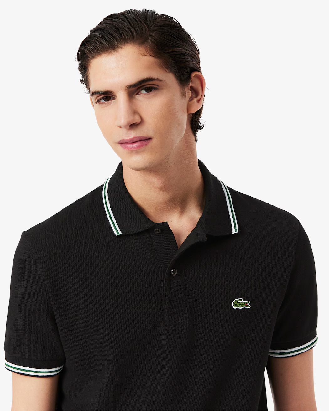 Lacoste Men's Regular Fit Trim Accent In Black