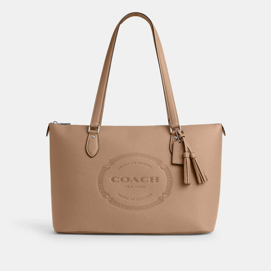 Coach gallery tote with coach heritage