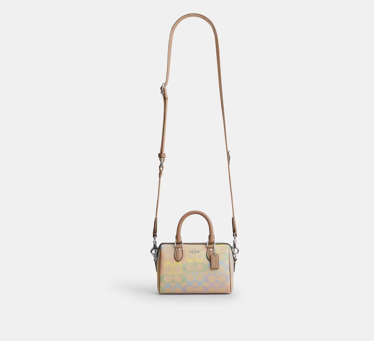 Coach Mini Rowan Crossbody Bag In Rainbow Signature Canvas
