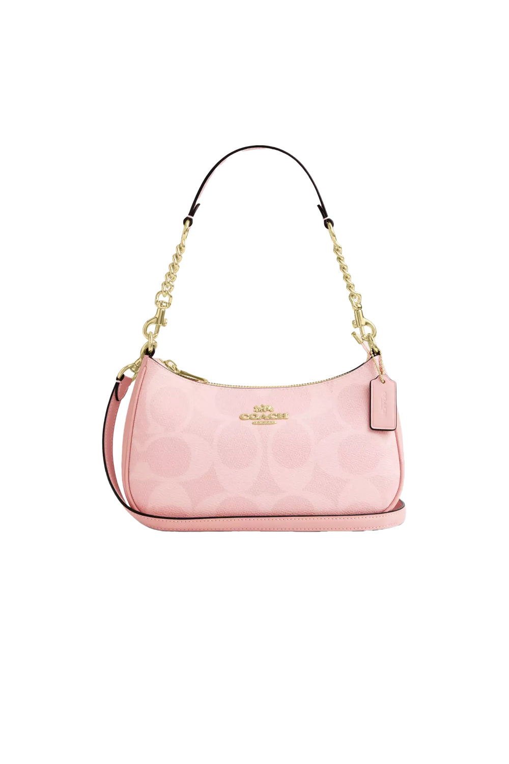 COACH Teri Shoulder Bag In Pink Signature Canvas
