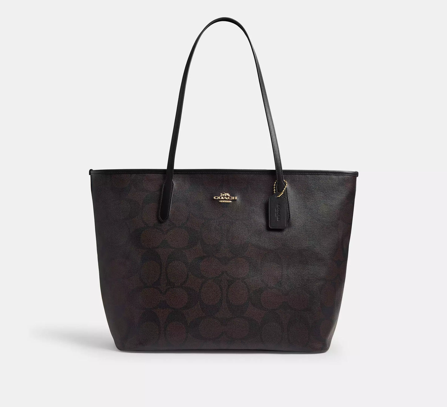 Coach Large City Tote Bag In Maxi Signature Canvas