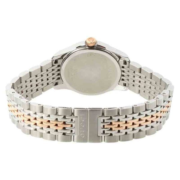 Gucci Women’s Swiss Made Quartz Stainless Steel Mother of Pearl Dial 27mm Watch YA126514