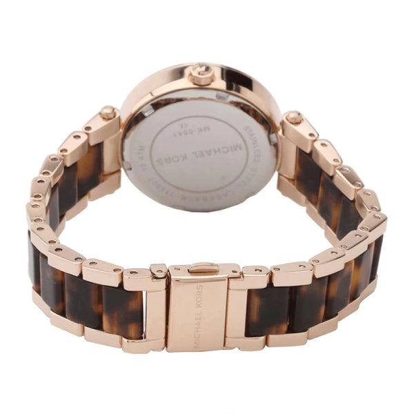 Michael Kors Women’s Quartz Two-tone Stainless Steel Rose Gold Dial 33mm Watch MK5841