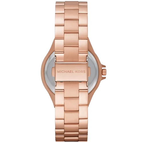 Michael Kors Women’s Quartz Rose Gold Stainless Steel Black Dial 37mm Watch MK7233