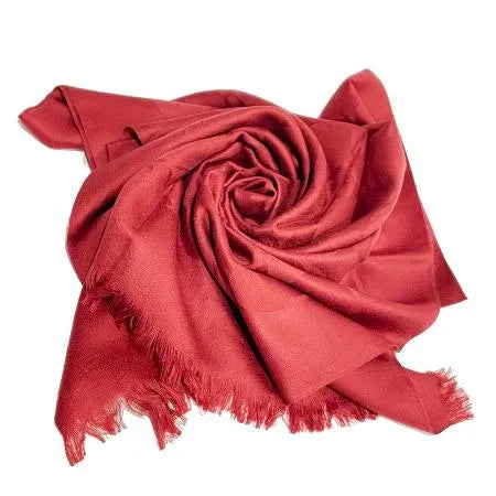 Coach C LOGO Wool and Silk Blend Scarf (Dark Red)
