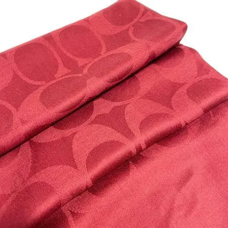 Coach C LOGO Wool and Silk Blend Scarf (Dark Red)