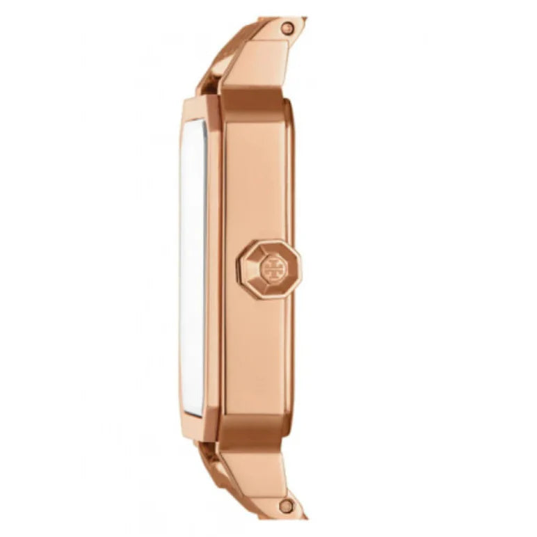 Tory Burch Robinson White Dial Rose Gold and Steel Strap Ladies' Watch - TBW1502