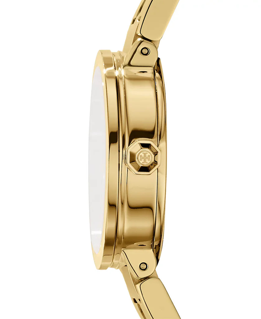 Tory Burch Reva Gold Dial Gold Steel Strap Watch for Women - TBW4011