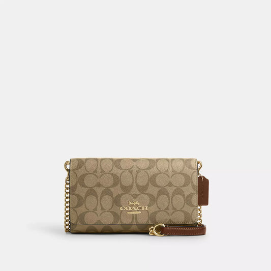 Coach flap crossbody in signature canvas
