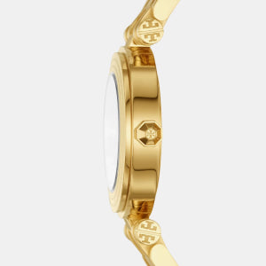 Tory Burch Women’s Quartz Gold Stainless Steel White Dial 30mm Watch TBW9013
