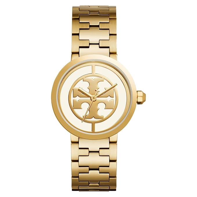 Tory Burch Women's Reva Gold-Tone Stainless Steel Bracelet Watch TBW4025