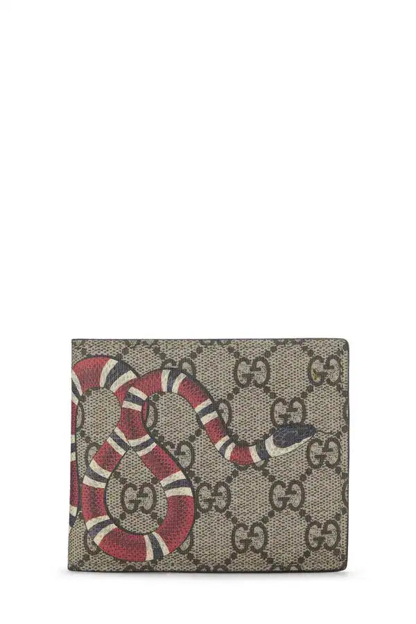 Gucci  gg supreme canvas king snake bifold wallet