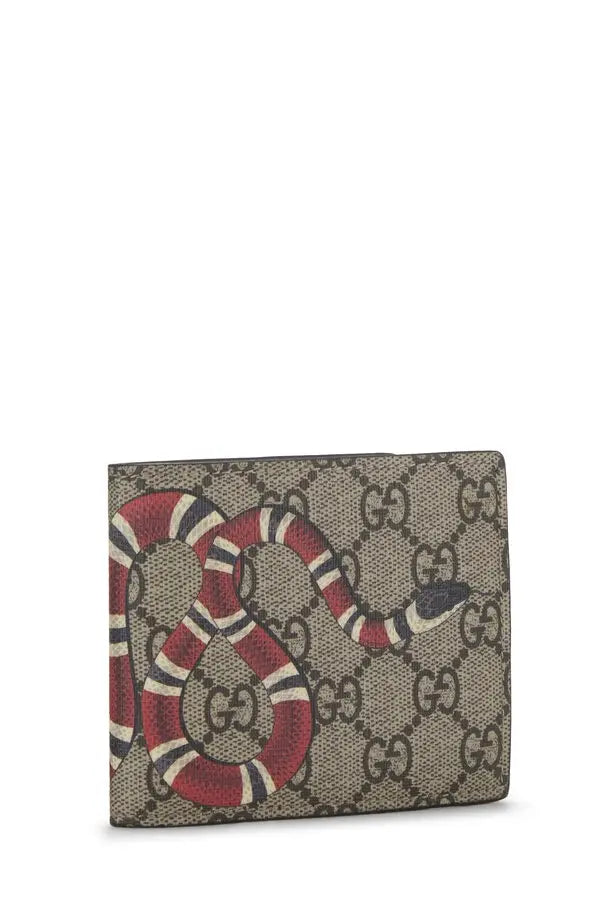 Gucci  gg supreme canvas king snake bifold wallet