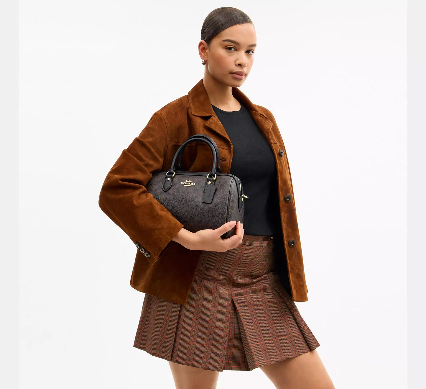 Coach Rowan Satchel Bag In Signature Canvas