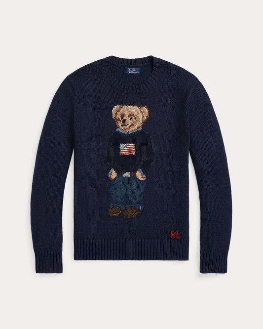 Polo Ralph Lauren Bear Cotton-Linen Jumper