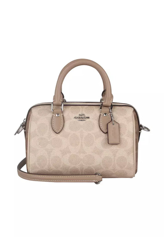 Coach Mini Rowan Crossbody Bag In Blocked Signature Canvas