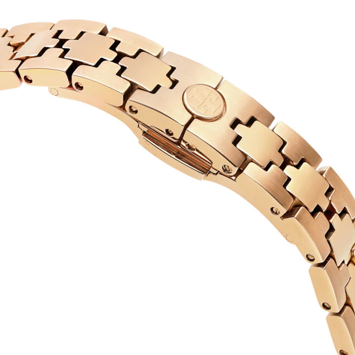 Tory Burch Reva Rose Gold Dial Rose Gold Steel Strap Watch for Women - TBW4043